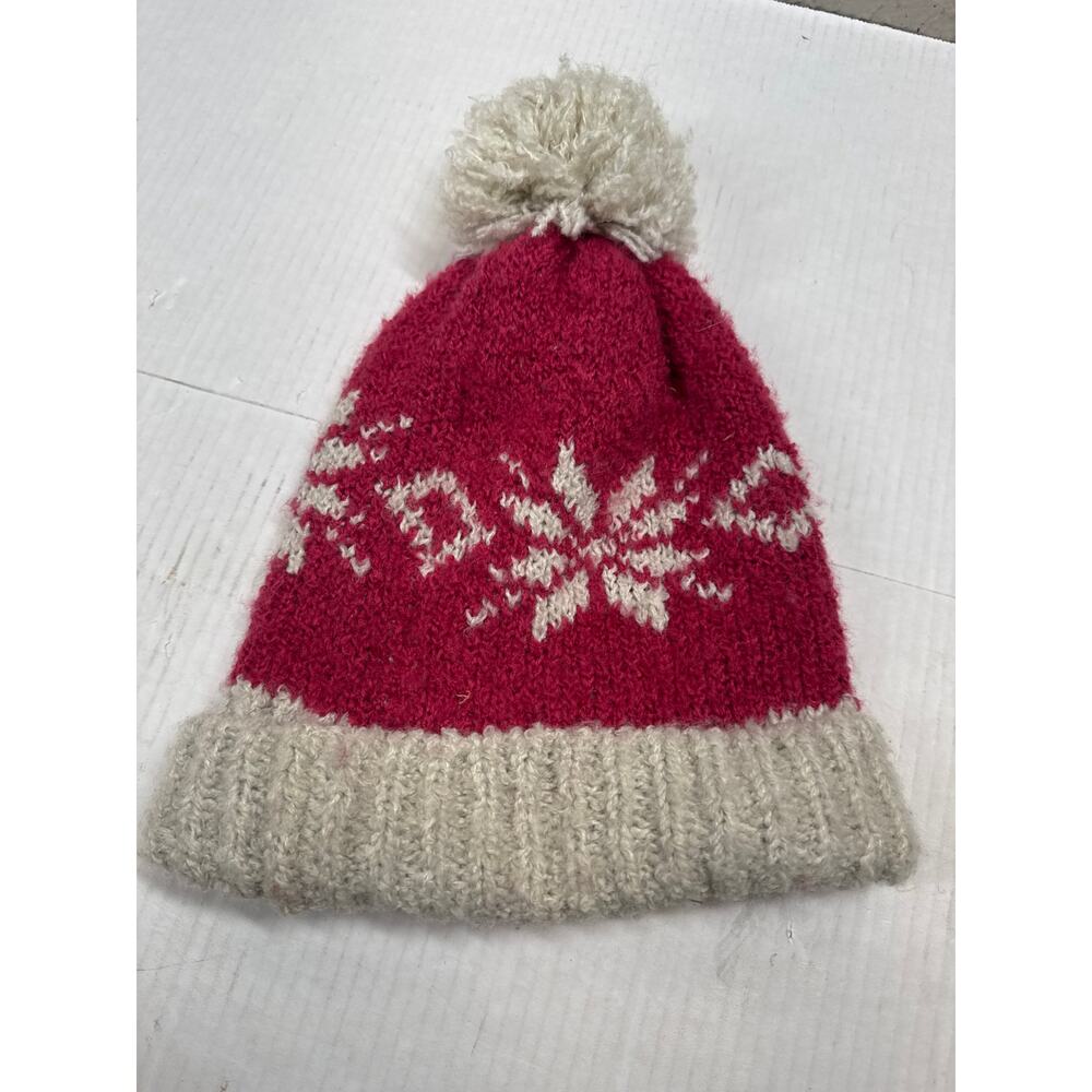 Free People‎ Snowflake Knot PomPom Tassel Cap Beanie Hat One Size Knit Womens
